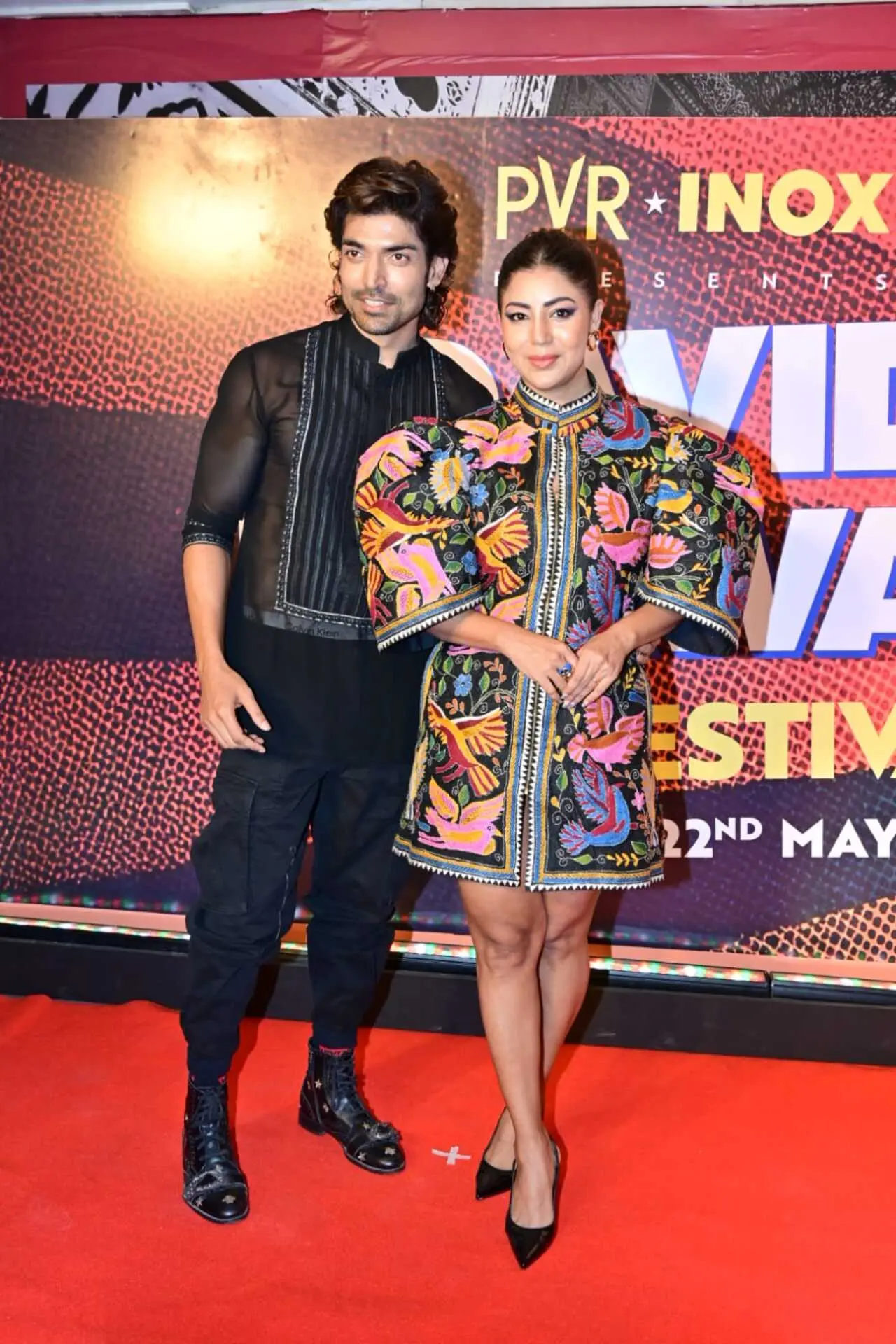 Gurmeet Choudhary and Debina Bonnerjee were also seen at the David Dhawan Film Festival. Gurmeet Choudhary and Debina Bonnerjee were also seen at the David Dhawan Film Festival.